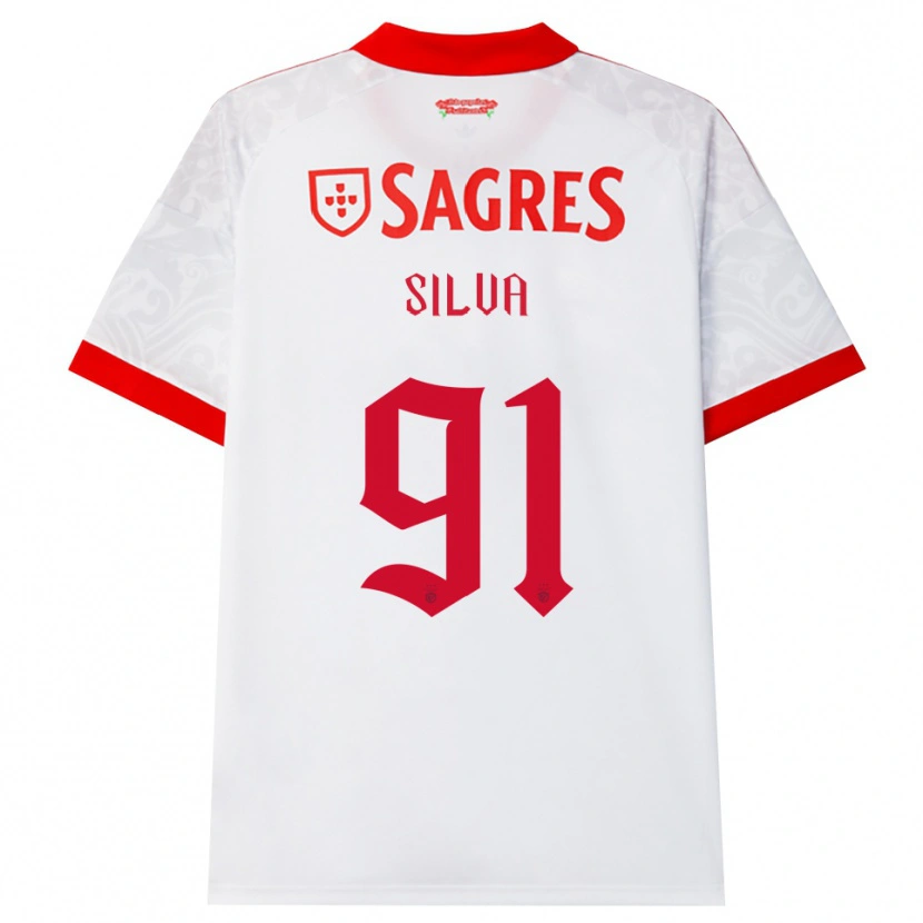 Danxen Barn Francisco Silva #91 Vit Röd Gul Bortatröja Matchtröjor 2026/27 Tröjor T-Tröja