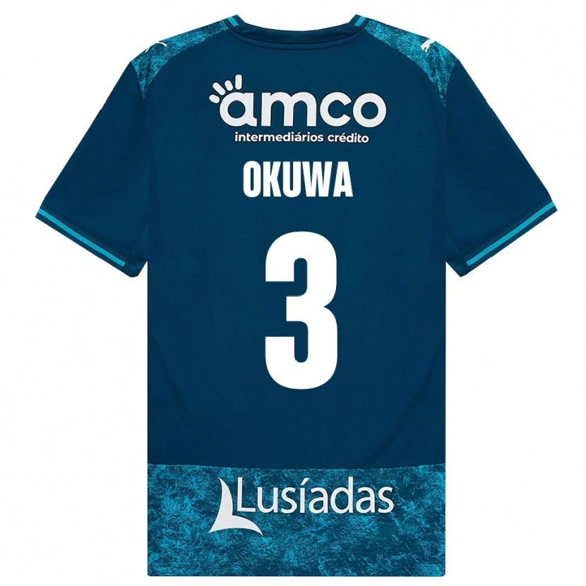 Danxen Barn Temi Okuwa #3 Mörk Skiffergrå Mellanturkos Bortatröja Matchtröjor 2026/27 Tröjor T-Tröja