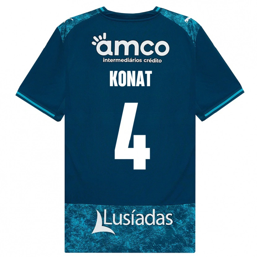 Danxen Barn Katarzyna Konat #4 Mörk Skiffergrå Mellanturkos Bortatröja Matchtröjor 2026/27 Tröjor T-Tröja