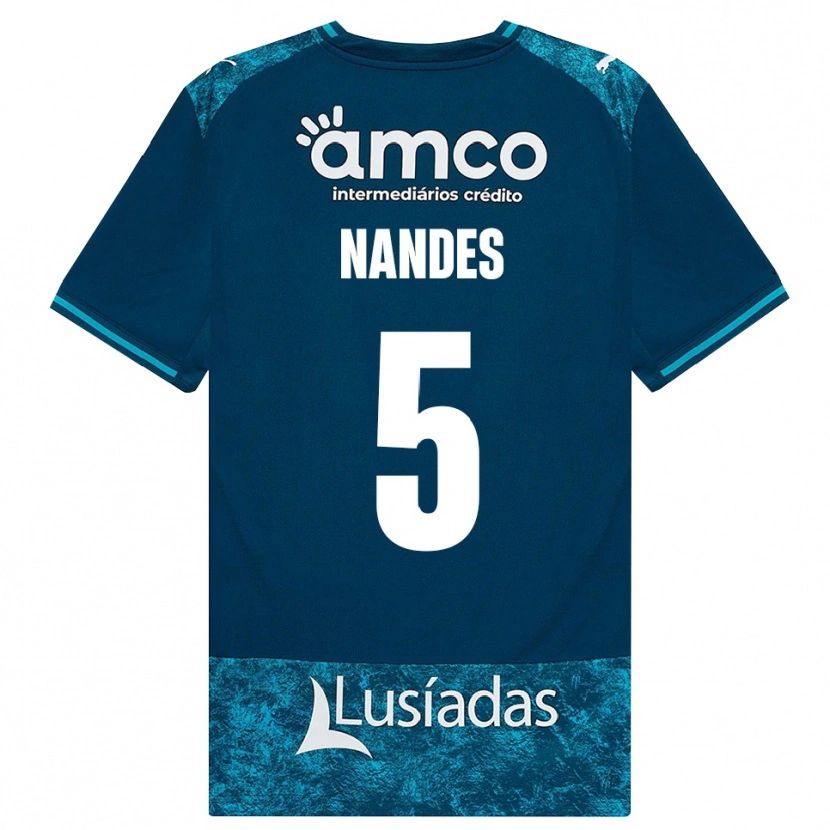 Danxen Barn Nandes #5 Mörk Skiffergrå Mellanturkos Bortatröja Matchtröjor 2026/27 Tröjor T-Tröja