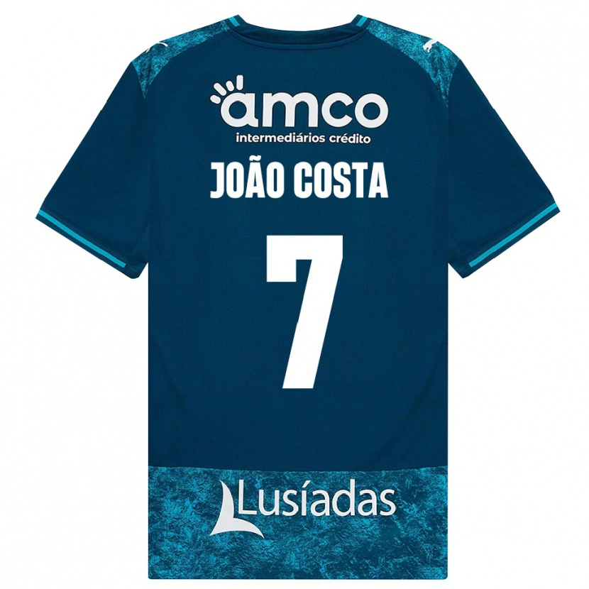 Danxen Barn João Costa #7 Mörk Skiffergrå Mellanturkos Bortatröja Matchtröjor 2026/27 Tröjor T-Tröja