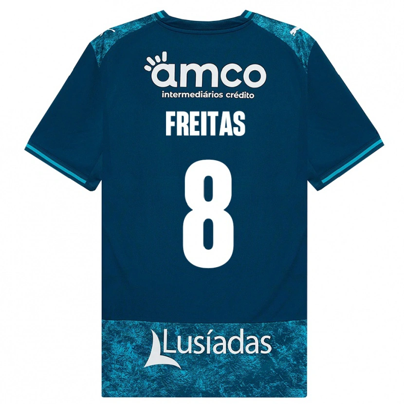 Danxen Barn Mylena Freitas #8 Mörk Skiffergrå Mellanturkos Bortatröja Matchtröjor 2026/27 Tröjor T-Tröja