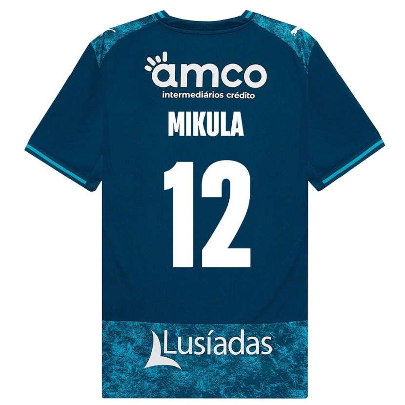 Danxen Barn Matviy Mikula #12 Mörk Skiffergrå Mellanturkos Bortatröja Matchtröjor 2026/27 Tröjor T-Tröja