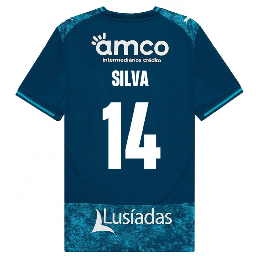 Danxen Barn Dolores Silva #14 Mörk Skiffergrå Mellanturkos Bortatröja Matchtröjor 2026/27 Tröjor T-Tröja