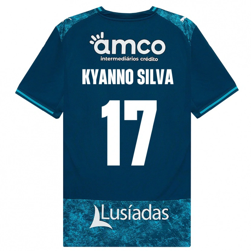 Danxen Barn Kyanno Silva #17 Mörk Skiffergrå Mellanturkos Bortatröja Matchtröjor 2026/27 Tröjor T-Tröja