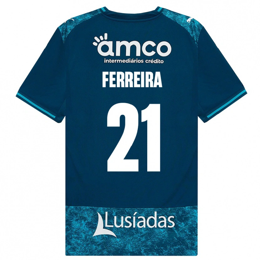 Danxen Barn Ana Carolina Ferreira #21 Mörk Skiffergrå Mellanturkos Bortatröja Matchtröjor 2026/27 Tröjor T-Tröja