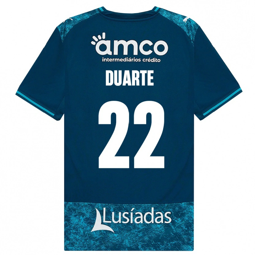 Danxen Barn Vânia Duarte #22 Mörk Skiffergrå Mellanturkos Bortatröja Matchtröjor 2026/27 Tröjor T-Tröja