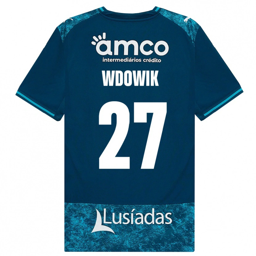 Danxen Barn Bartlomiej Wdowik #27 Mörk Skiffergrå Mellanturkos Bortatröja Matchtröjor 2026/27 Tröjor T-Tröja