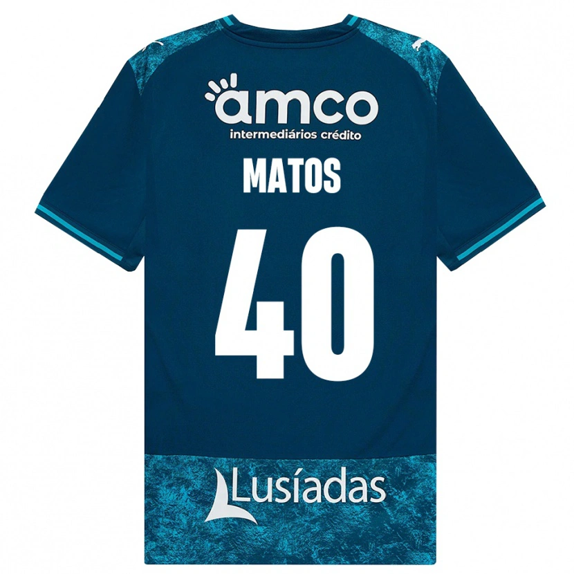 Danxen Barn João Matos #40 Mörk Skiffergrå Mellanturkos Bortatröja Matchtröjor 2026/27 Tröjor T-Tröja