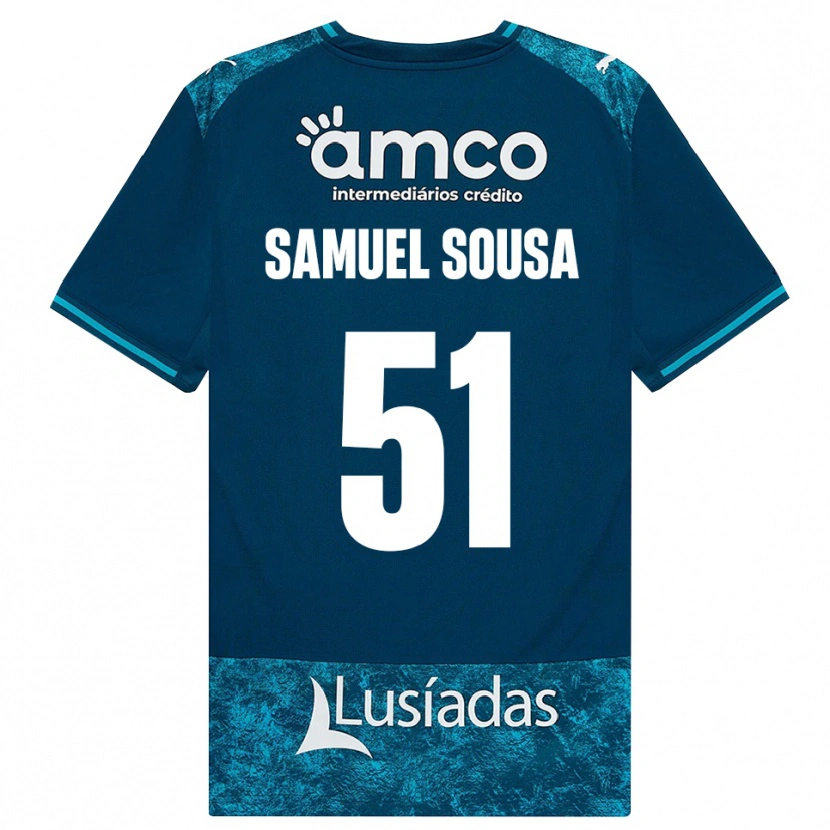 Danxen Barn Samuel Sousa #51 Mörk Skiffergrå Mellanturkos Bortatröja Matchtröjor 2026/27 Tröjor T-Tröja