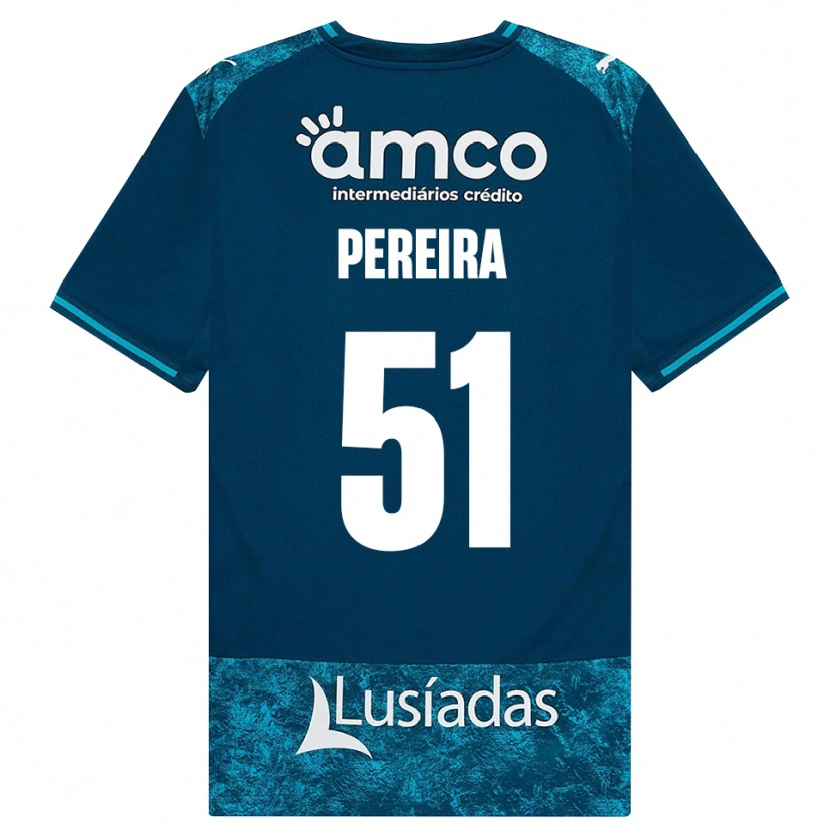 Danxen Barn Evy Pereira #51 Mörk Skiffergrå Mellanturkos Bortatröja Matchtröjor 2026/27 Tröjor T-Tröja