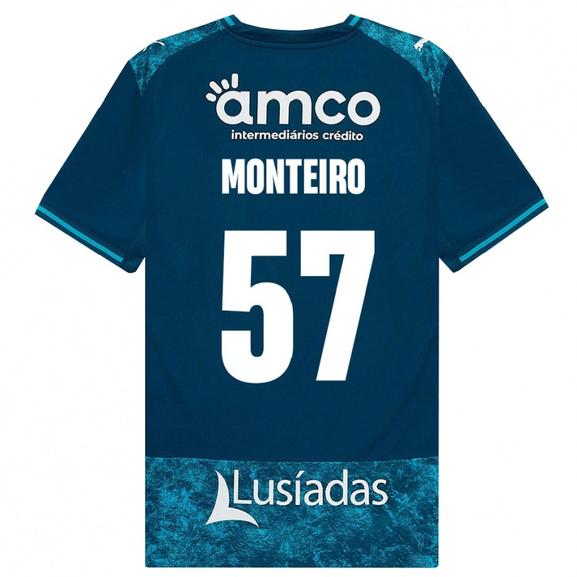 Danxen Barn Jordan Monteiro #57 Mörk Skiffergrå Mellanturkos Bortatröja Matchtröjor 2026/27 Tröjor T-Tröja