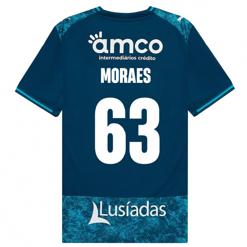 Danxen Barn Guilherme Moraes #63 Mörk Skiffergrå Mellanturkos Bortatröja Matchtröjor 2026/27 Tröjor T-Tröja