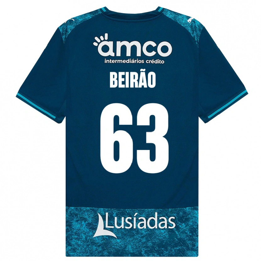 Danxen Barn Rodrigo Beirão #63 Mörk Skiffergrå Mellanturkos Bortatröja Matchtröjor 2026/27 Tröjor T-Tröja