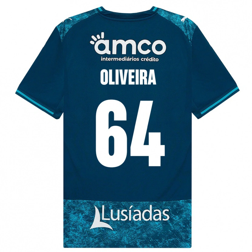 Danxen Barn Lucas Oliveira #64 Mörk Skiffergrå Mellanturkos Bortatröja Matchtröjor 2026/27 Tröjor T-Tröja