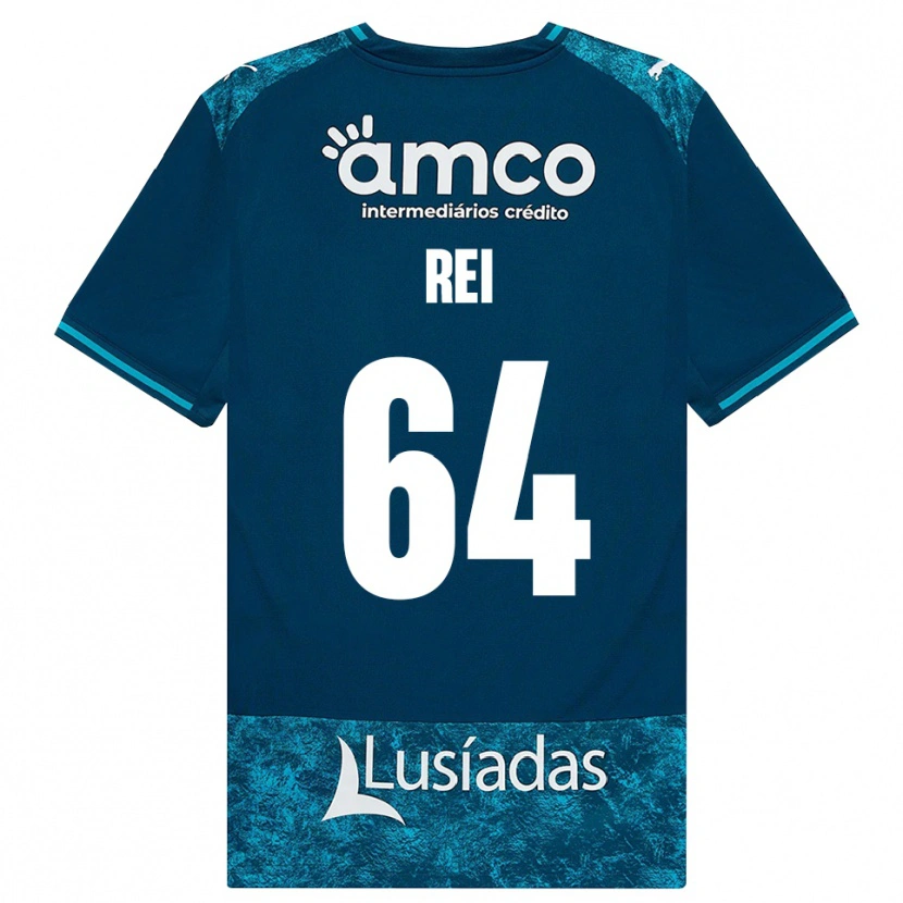 Danxen Barn Ricardo Rei #64 Mörk Skiffergrå Mellanturkos Bortatröja Matchtröjor 2026/27 Tröjor T-Tröja