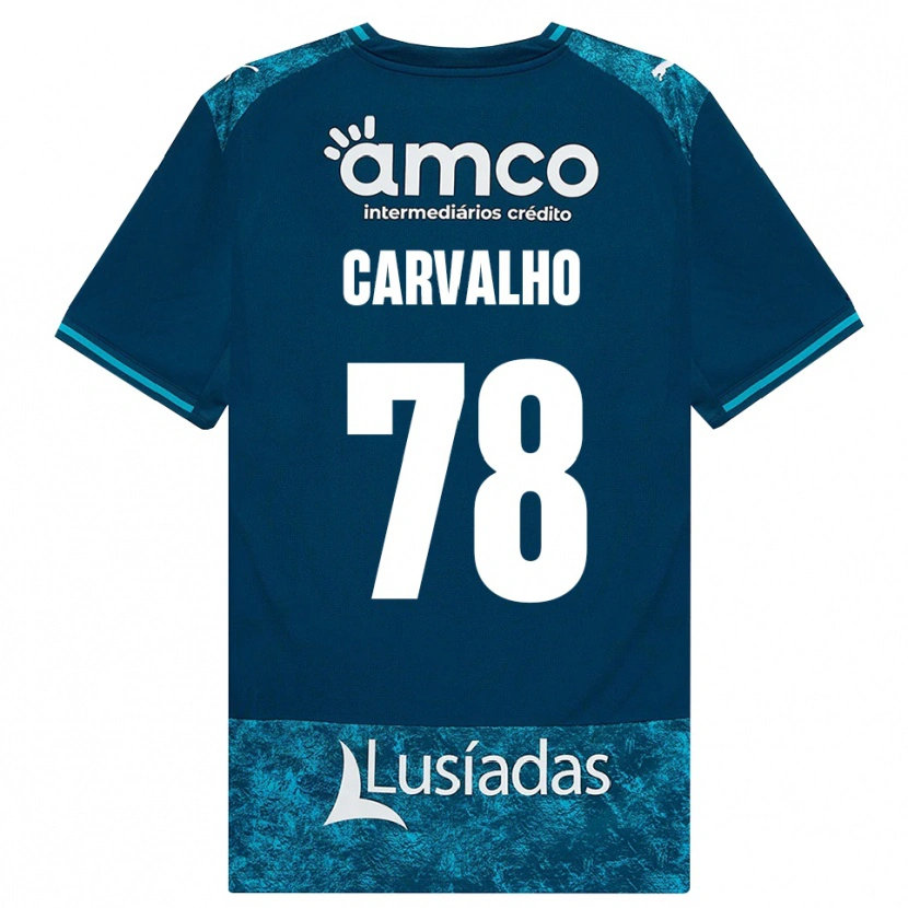 Danxen Barn João Carvalho #78 Mörk Skiffergrå Mellanturkos Bortatröja Matchtröjor 2026/27 Tröjor T-Tröja