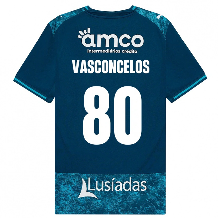 Danxen Barn Vasconcelos #80 Mörk Skiffergrå Mellanturkos Bortatröja Matchtröjor 2026/27 Tröjor T-Tröja