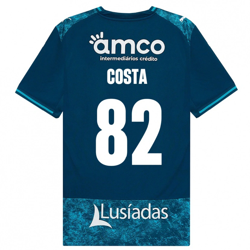 Danxen Barn Gui Costa #82 Mörk Skiffergrå Mellanturkos Bortatröja Matchtröjor 2026/27 Tröjor T-Tröja