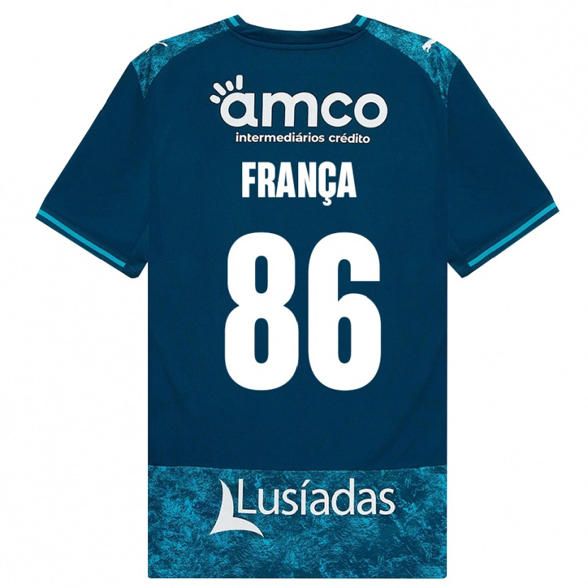 Danxen Barn Francisco França #86 Mörk Skiffergrå Mellanturkos Bortatröja Matchtröjor 2026/27 Tröjor T-Tröja