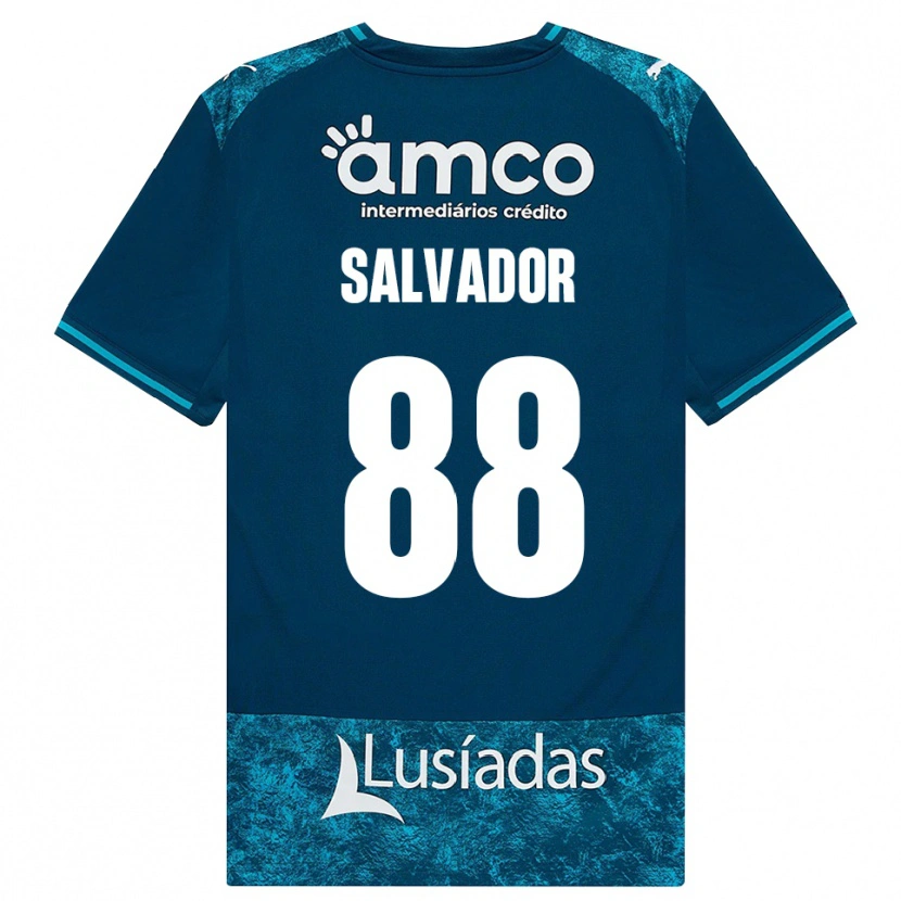 Danxen Barn João Salvador #88 Mörk Skiffergrå Mellanturkos Bortatröja Matchtröjor 2026/27 Tröjor T-Tröja