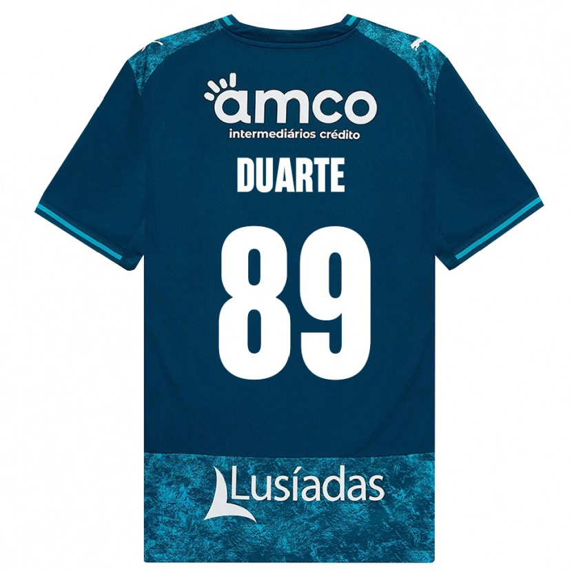 Danxen Barn Afonso Duarte #89 Mörk Skiffergrå Mellanturkos Bortatröja Matchtröjor 2026/27 Tröjor T-Tröja