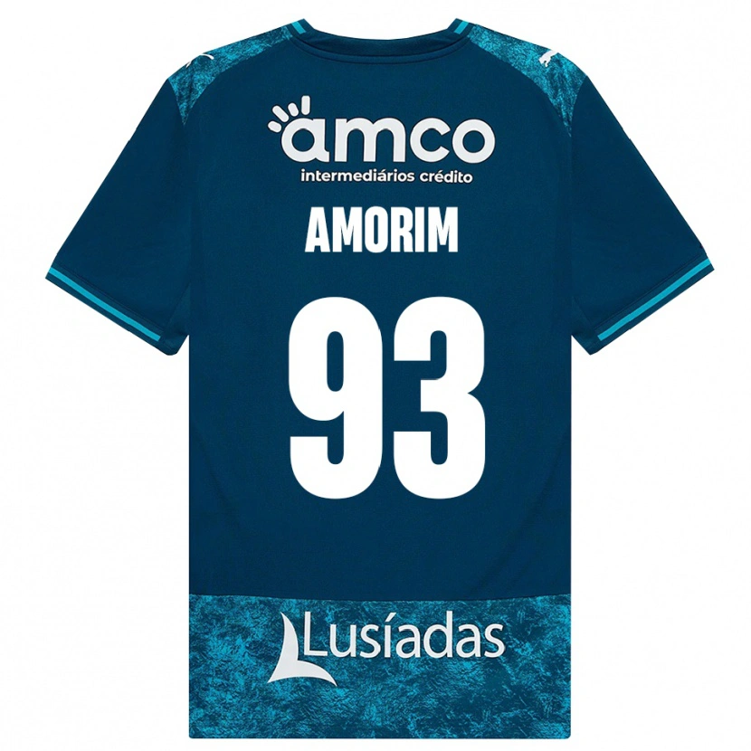 Danxen Barn Renato Amorim #93 Mörk Skiffergrå Mellanturkos Bortatröja Matchtröjor 2026/27 Tröjor T-Tröja