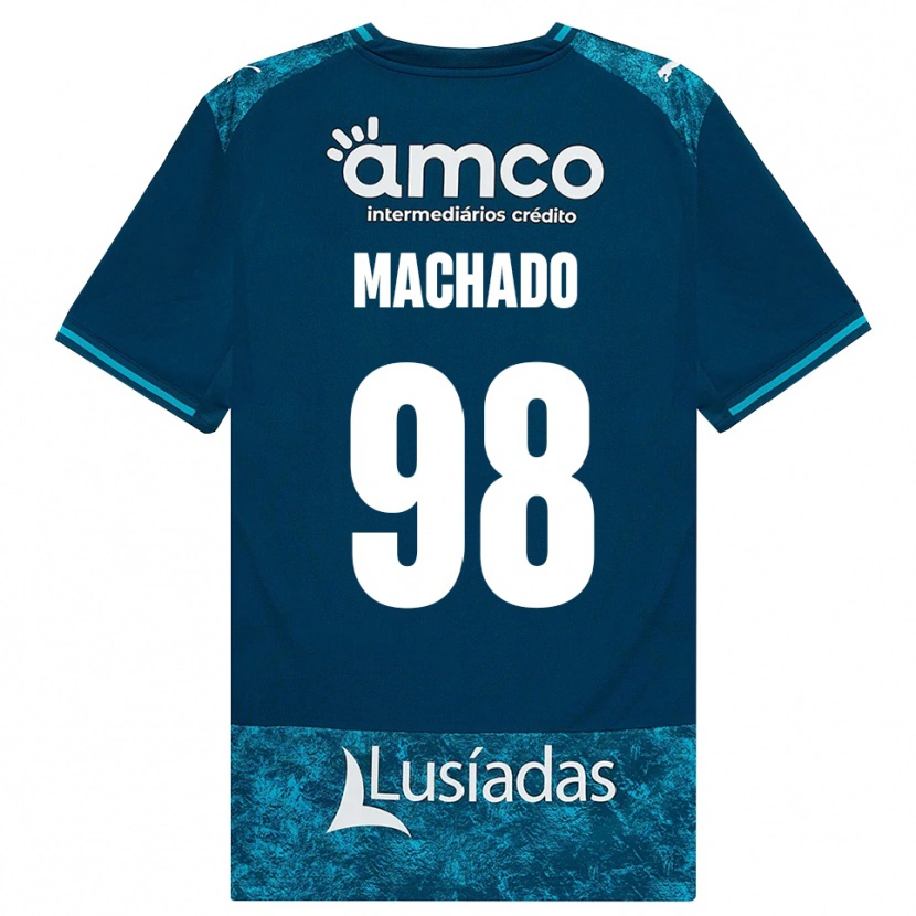 Danxen Barn Gonçalo Machado #98 Mörk Skiffergrå Mellanturkos Bortatröja Matchtröjor 2026/27 Tröjor T-Tröja