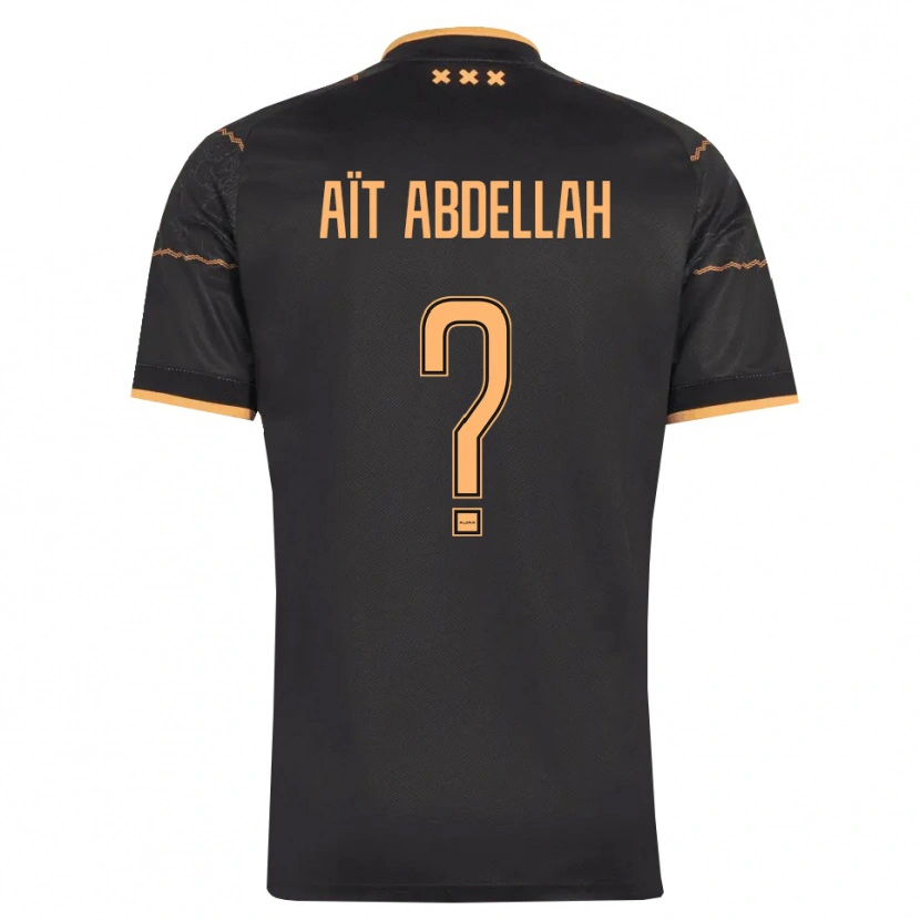 Danxen Barn Waleed Aït Abdellah #0 Svart Orange Bortatröja Matchtröjor 2026/27 Tröjor T-Tröja