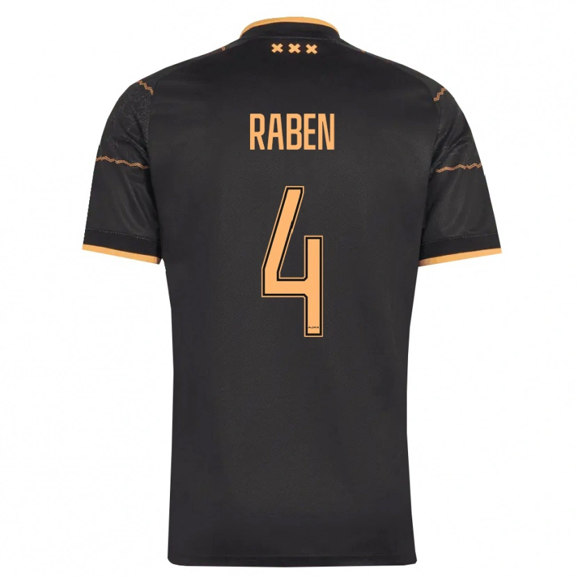 Danxen Barn Niall Raben #4 Svart Orange Bortatröja Matchtröjor 2026/27 Tröjor T-Tröja