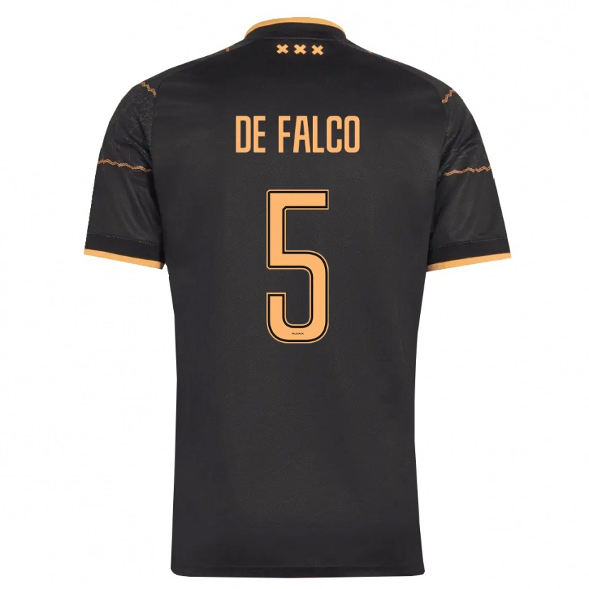 Danxen Barn Sinclair De Falco #5 Svart Orange Bortatröja Matchtröjor 2026/27 Tröjor T-Tröja