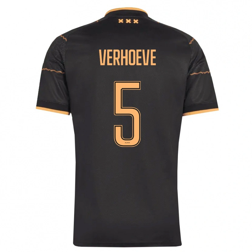 Danxen Barn Soraya Verhoeve #5 Svart Orange Bortatröja Matchtröjor 2026/27 Tröjor T-Tröja