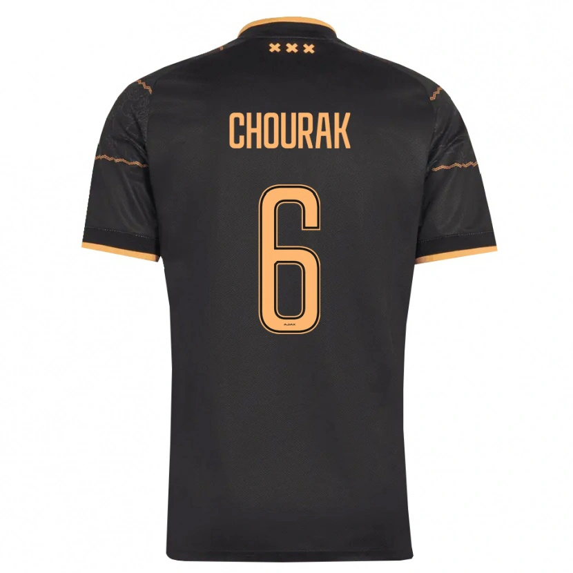 Danxen Barn Nassef Chourak #6 Svart Orange Bortatröja Matchtröjor 2026/27 Tröjor T-Tröja