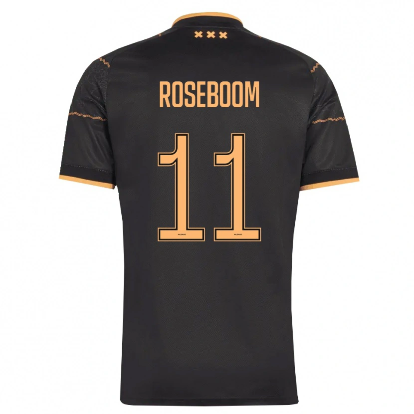 Danxen Barn Youri Roseboom #11 Svart Orange Bortatröja Matchtröjor 2026/27 Tröjor T-Tröja