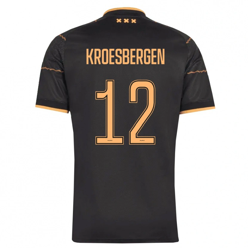 Danxen Barn Branko Kroesbergen #12 Svart Orange Bortatröja Matchtröjor 2026/27 Tröjor T-Tröja