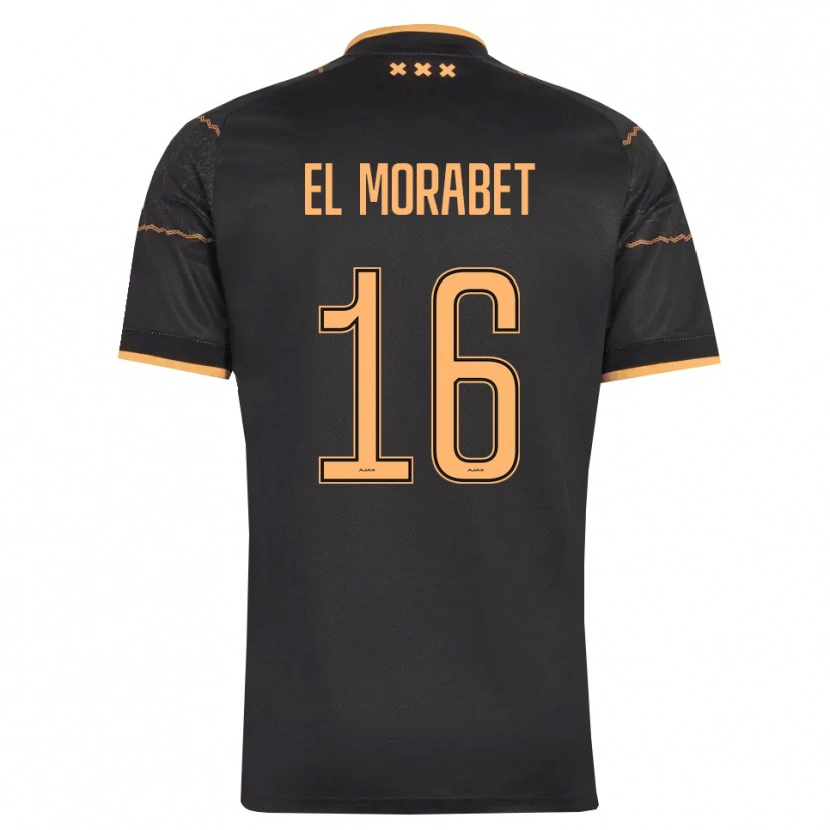 Danxen Barn Younes El Morabet #16 Svart Orange Bortatröja Matchtröjor 2026/27 Tröjor T-Tröja
