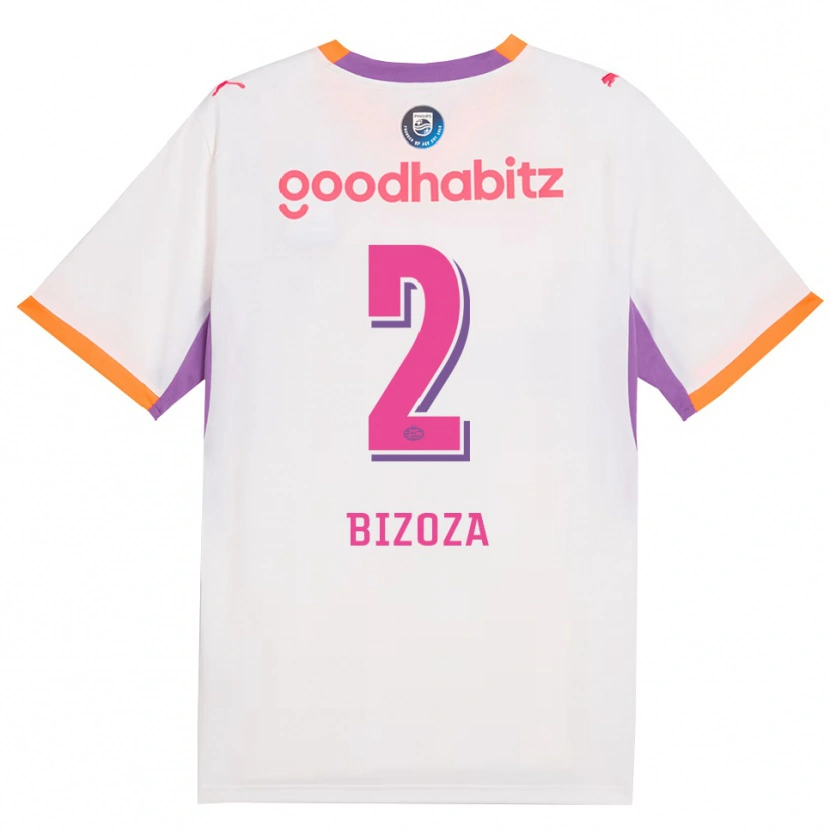 Danxen Barn Kevin Bizoza #2 Vit Lila Orange Bortatröja Matchtröjor 2026/27 Tröjor T-Tröja