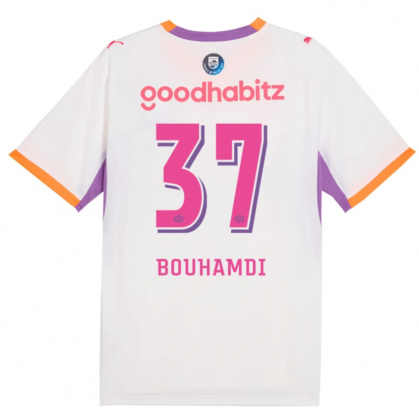 Danxen Barn Amir Bouhamdi #37 Vit Lila Orange Bortatröja Matchtröjor 2026/27 Tröjor T-Tröja