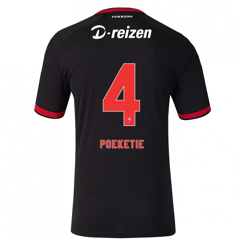 Danxen Barn Maik Poeketie #4 Röd Vit Svart Bortatröja Matchtröjor 2026/27 Tröjor T-Tröja