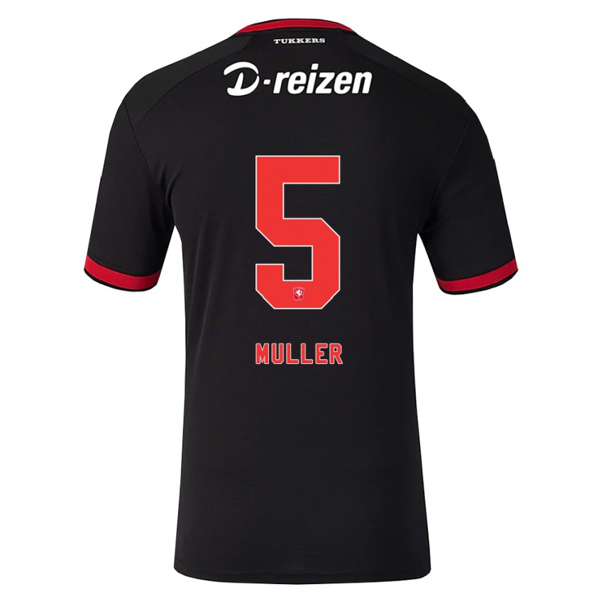 Danxen Barn Timothy Muller #5 Röd Vit Svart Bortatröja Matchtröjor 2026/27 Tröjor T-Tröja