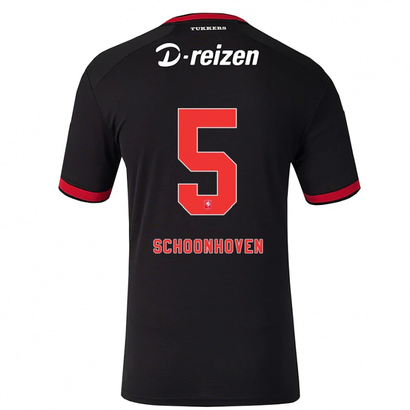 Danxen Barn Roman Schoonhoven #5 Röd Vit Svart Bortatröja Matchtröjor 2026/27 Tröjor T-Tröja