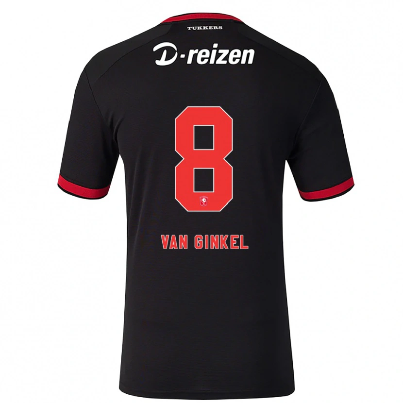 Danxen Barn Danique Van Ginkel #8 Röd Vit Svart Bortatröja Matchtröjor 2026/27 Tröjor T-Tröja