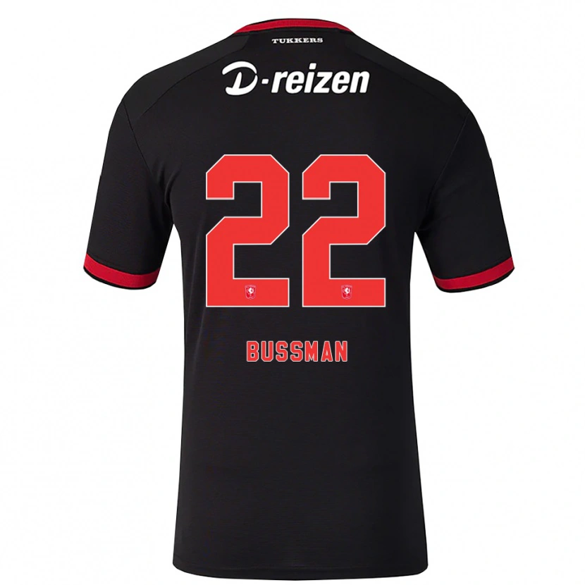 Danxen Barn Fiene Bussman #22 Röd Vit Svart Bortatröja Matchtröjor 2026/27 Tröjor T-Tröja
