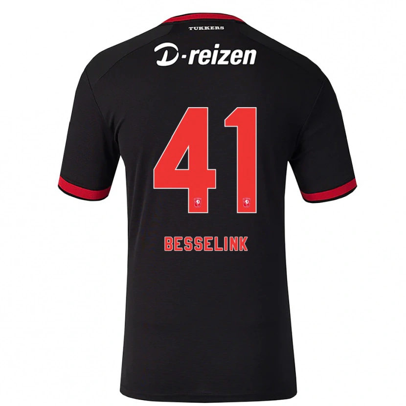 Danxen Barn Gijs Besselink #41 Röd Vit Svart Bortatröja Matchtröjor 2026/27 Tröjor T-Tröja
