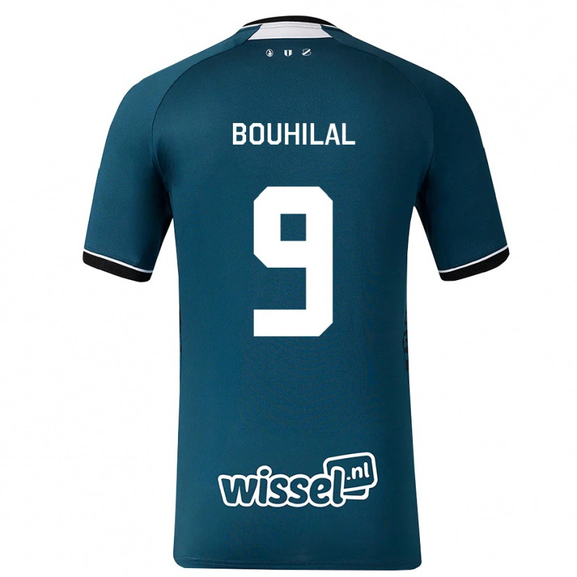 Danxen Barn Mohammed Bouhilal #9 Mörk Skiffergrå Vit Bortatröja Matchtröjor 2026/27 Tröjor T-Tröja
