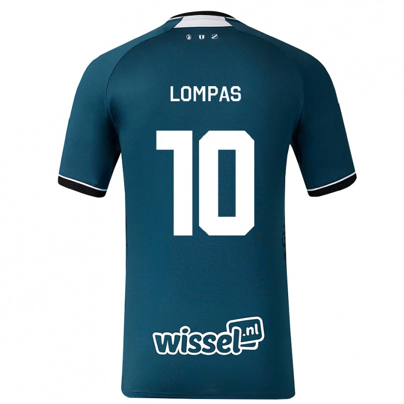 Danxen Barn Maximos Lompas #10 Mörk Skiffergrå Vit Bortatröja Matchtröjor 2026/27 Tröjor T-Tröja