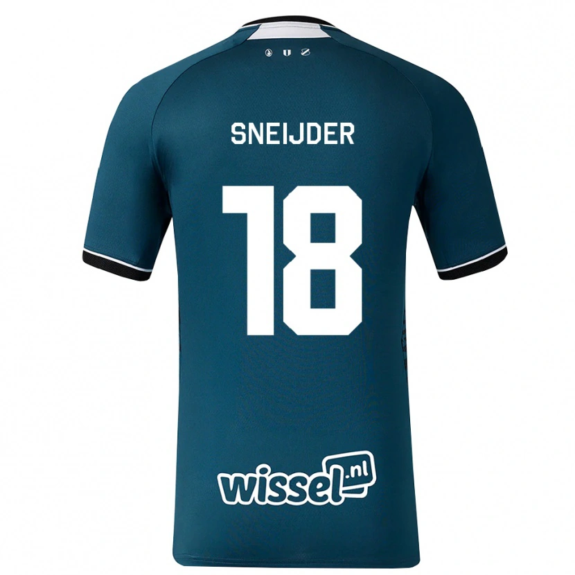 Danxen Barn Jessey Sneijder #18 Mörk Skiffergrå Vit Bortatröja Matchtröjor 2026/27 Tröjor T-Tröja