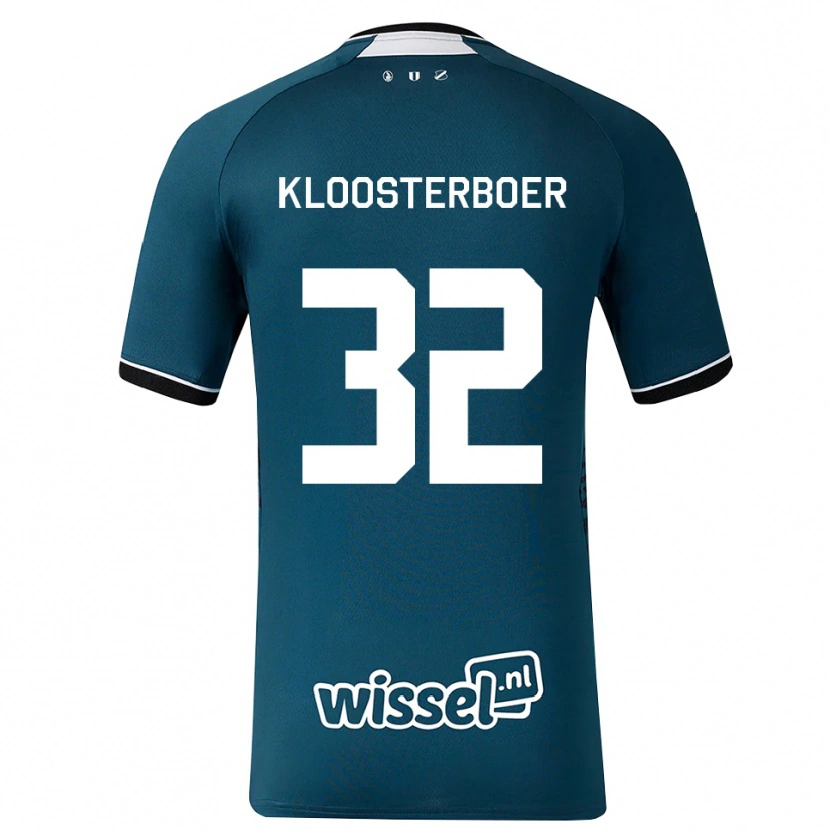 Danxen Barn Per Kloosterboer #32 Mörk Skiffergrå Vit Bortatröja Matchtröjor 2026/27 Tröjor T-Tröja