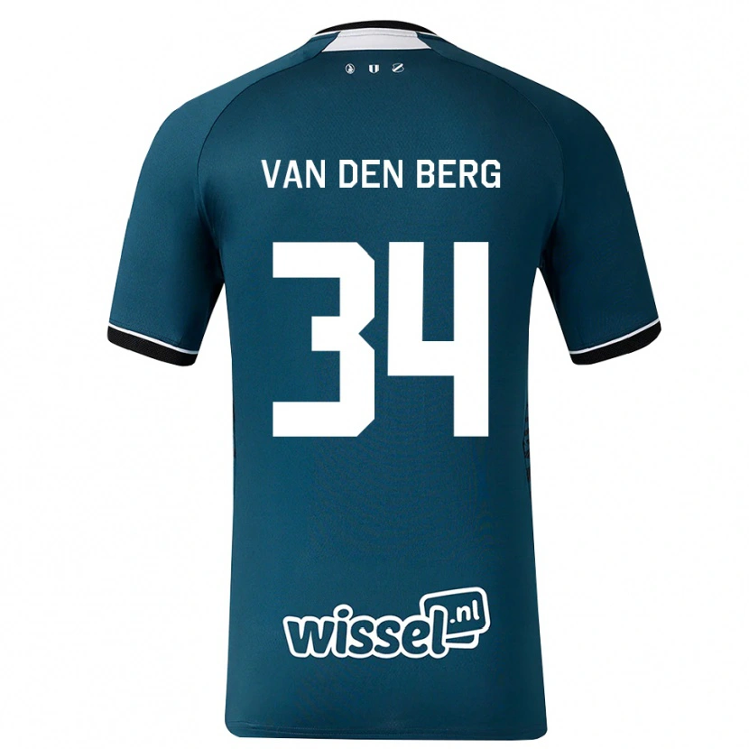 Danxen Barn Davy Van Den Berg #34 Mörk Skiffergrå Vit Bortatröja Matchtröjor 2026/27 Tröjor T-Tröja