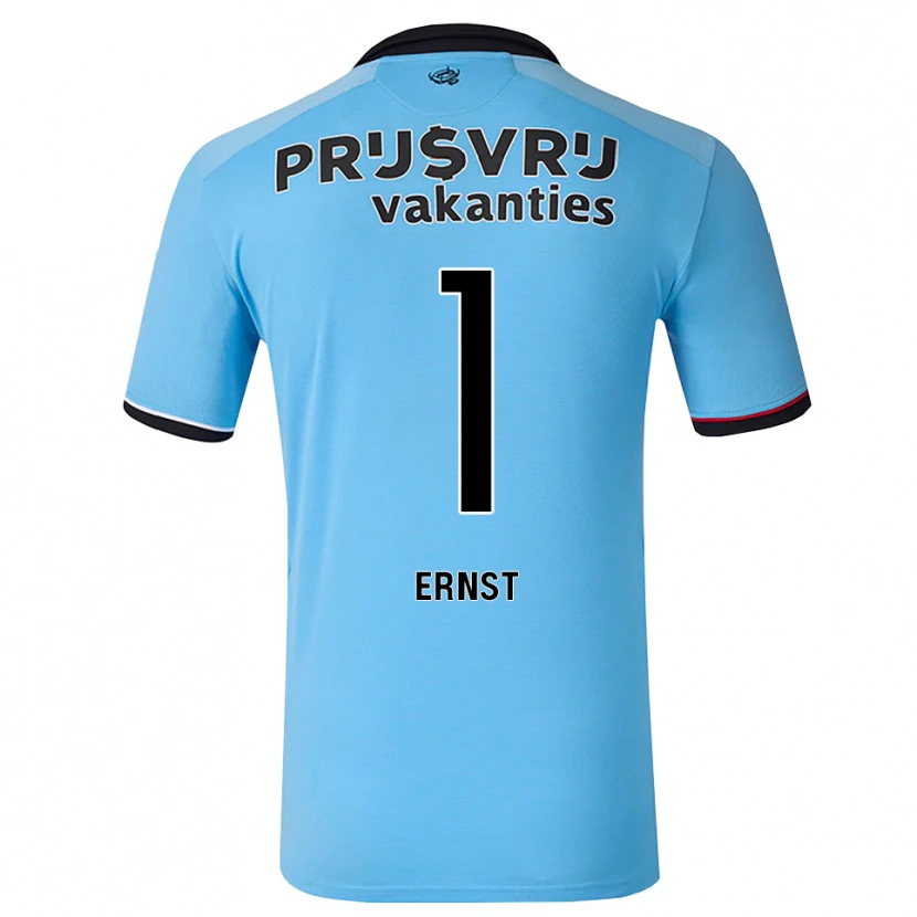 Danxen Barn Tjark Ernst #1 Djup Himmelsblå Svart Röd Bortatröja Matchtröjor 2026/27 Tröjor T-Tröja